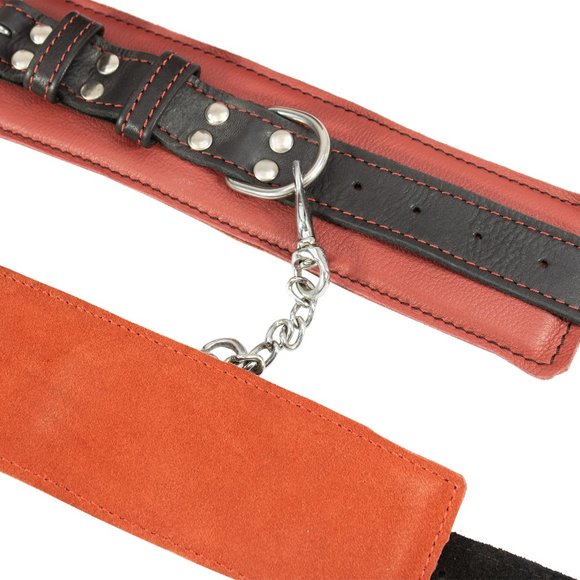 Genuine Leather Adjustable Wrist Cuffs | Premium Bondage Handcuffs for Couples - Picture 8 of 9